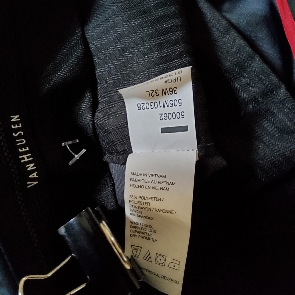 Van Heusen Men's Dress Pants 36X32 Dark Brown New - Picture 7 of 7